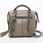 Women's Grey Leather Convertible Backpack - SUSU 3 - in - 1 Crossbody Purse - Diazza