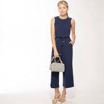 Women's Light Gray Weave Leather Crossbody Purse - Kayla Italian Leather Handbag - Diazza