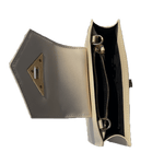 Women's Off White Leather Mini Crossbody Bag - SUSU Mary Wristlet Purse - Diazza