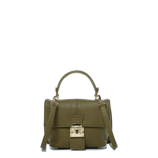 Women's Olive Green Leather Convertible Backpack - SUSU Linda Crossbody Purse - Diazza