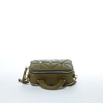 Women's Olive Green Quilted Leather Small Crossbody Bag - SUSU Taylor Studded Purse - Diazza