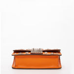 Women's Orange Studded Leather Small Crossbody Bag - SUSU Hollywood Purse - Diazza