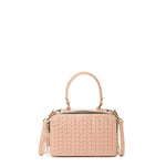 Women's Pink Woven Leather Crossbody Bag - SUSU Kayla Designer Handbag - Diazza