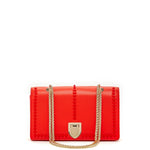 Women's Red Leather Chain Shoulder Bag - SUSU Josie Medium Crossbody Purse - Diazza