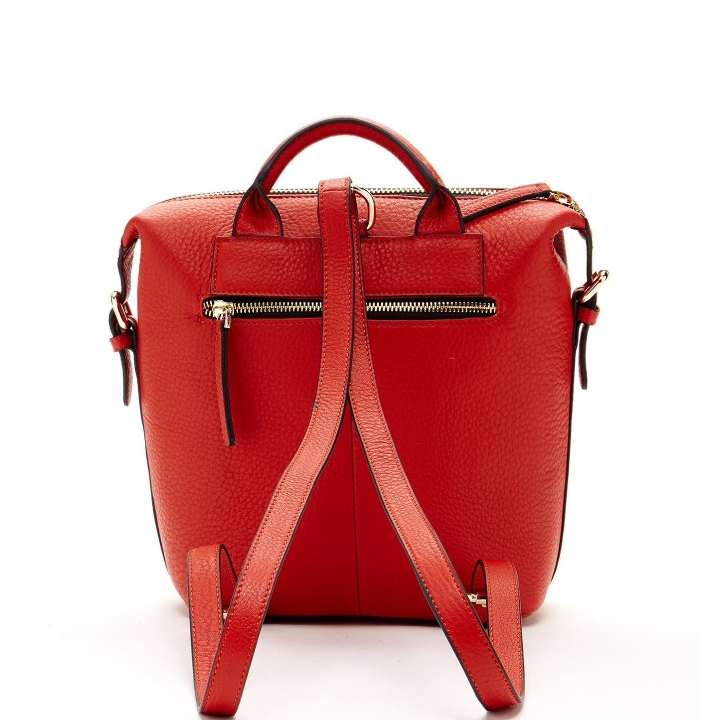 Women's Red Leather Convertible Backpack - SUSU Ashley Crossbody Purse - Diazza