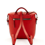 Women's Red Leather Convertible Backpack - SUSU Ashley Crossbody Purse - Diazza