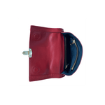Women's Red Leather Convertible Backpack - SUSU Linda Crossbody Purse - Diazza
