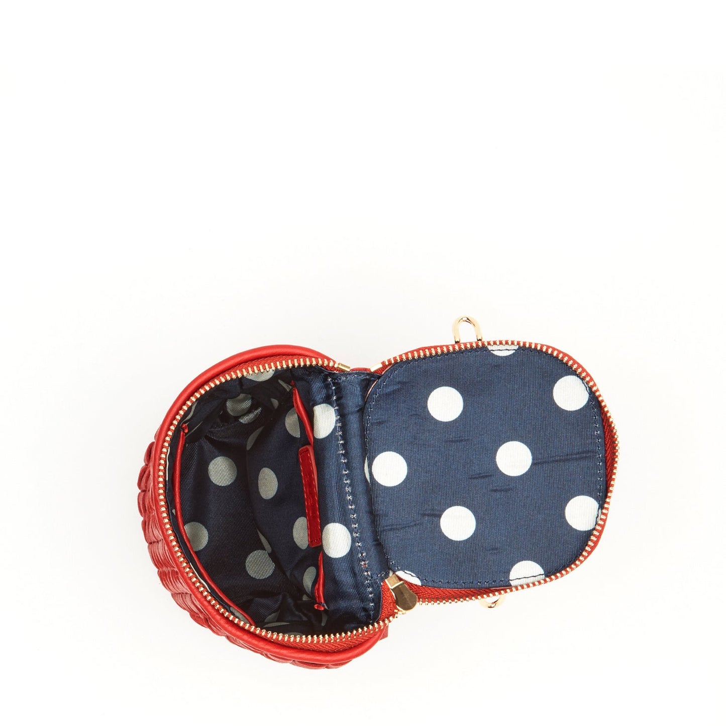 Women's Red Leather Mini Crossbody Bag - SUSU Small Woven Bucket Purse - Diazza