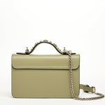 Women's Sage Green Leather Crossbody Bag - SUSU Small Studded Purse - Diazza