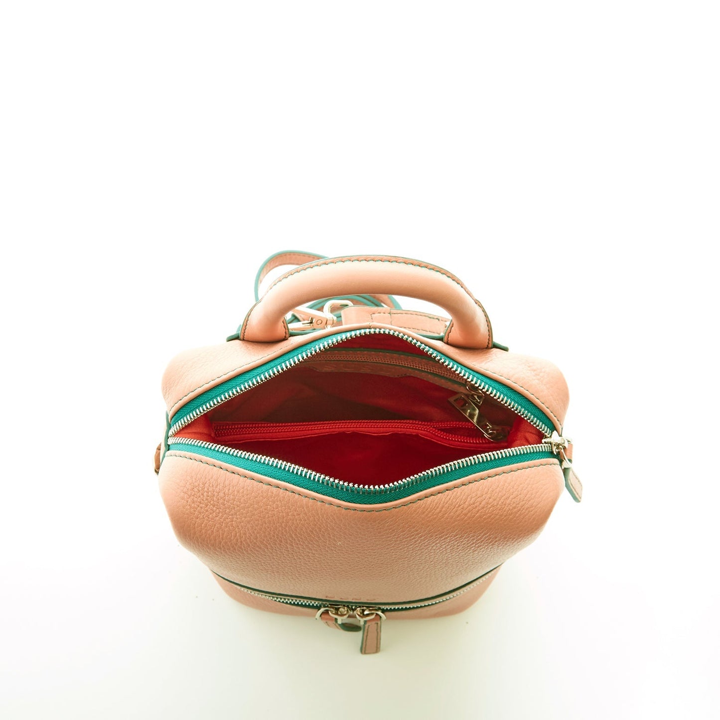 Women's Sand Tone Pink Leather Convertible Backpack - SUSU Ashley Medium Purse - Diazza