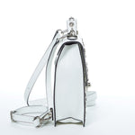 Women's White Leather Convertible Backpack - SUSU Hollywood 3 - in - 1 Crossbody Purse - Diazza