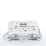 Women's White Leather Convertible Backpack - SUSU Hollywood 3 - in - 1 Crossbody Purse - Diazza