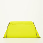 Women's Yellow Leather Clutch Bag - SUSU Evening Crossbody Purse with Chain - Diazza