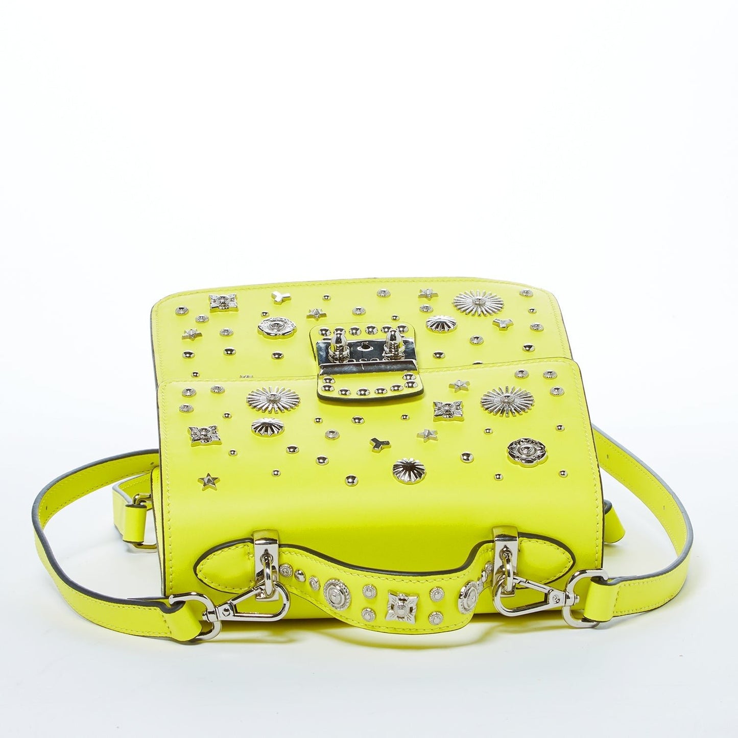 Women's Yellow Leather Convertible Backpack - SUSU Hollywood 3 - in - 1 Crossbody Purse - Diazza