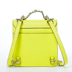 Women's Yellow Leather Convertible Backpack - SUSU Hollywood 3 - in - 1 Crossbody Purse - Diazza